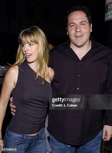 Jon Favreau and wife Joya Tillem during "Wimbledon" World Premiere - Green Carpet - Arrivals at Samuel Goldwyn Theater in Beverly Hills, California,...