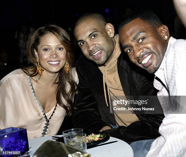 Tamia, Grant Hill and Bill Bellamy during NBPA All-Star Ice Gala - February 19, 2005 at Denver Convention Center in Denver, Colorado, United States.