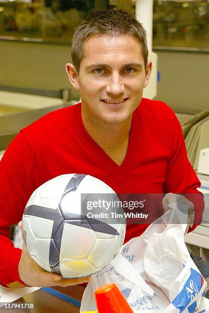 Frank Lampard during Tesco Sport for Schools & Clubs - Photocall - September 21, 2005 at Tesco Kensington in London, Great Britain.