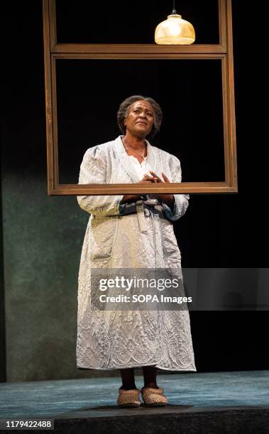 Sharon D Clarke attends the photocall for the Arthur Miller classic Death of a Salesman at the Piccadilly theatre in London.