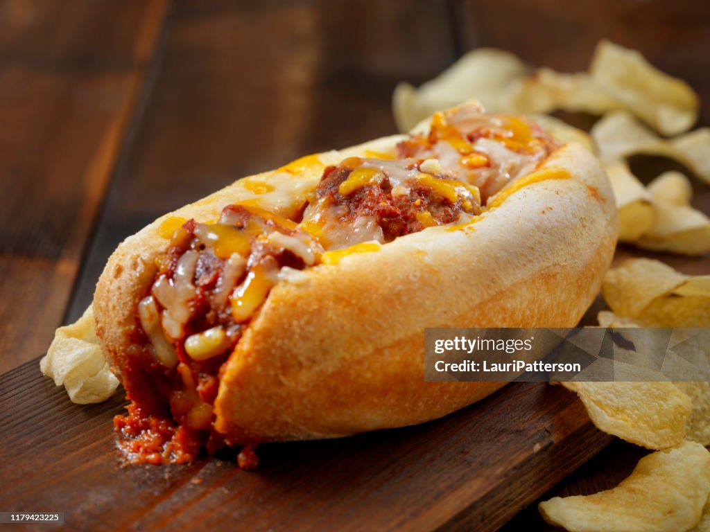 Baked Meatball Sub Sandwich with Kettle Chips