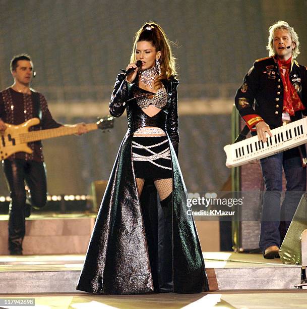 Shania Twain during Super Bowl XXXVII - AT&T Wireless Super Bowl XXXVII Halftime Show - Rehearsal at Qualcomm Stadium in San Diego, California,...