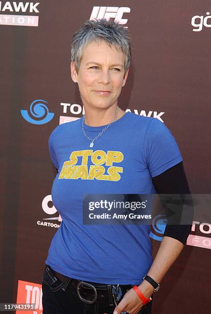 Jamie Lee Curtis during Tony Hawks Project 8 Stand Up for Skateparks at Green Acres Estate in Beverly Hills, California, United States.