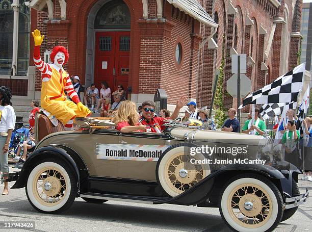 Ronald McDonald during 90th Running of The Indianapolis 500 - The Indy 500 All Star Festival Parade in Indianapolis, Indiana, United States.