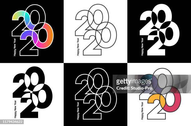 frohes neues jahr 2020 hintergrund für ihr weihnachtsfest - 2020 stock-grafiken, -clipart, -cartoons und -symbole