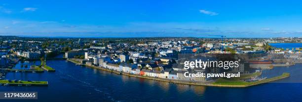 galway cityscape aerial view ireland - galway stock pictures, royalty-free photos & images
