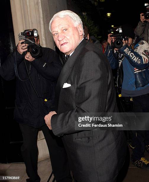 Sir Bobby Robson during Arsenal Coach Arsene Wenger Receives the FWA Tribute Award - Arrivals at The Savoy in London, Great Britain.