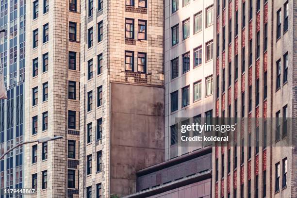 wall street buildings full frame - nasdaq building stock pictures, royalty-free photos & images