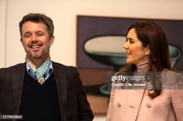Crown Princess Mary of Denmark and Crown Prince Frederik of Denmark during their visit to Brandts Art Museum ahead of this evening's Cultural Award...