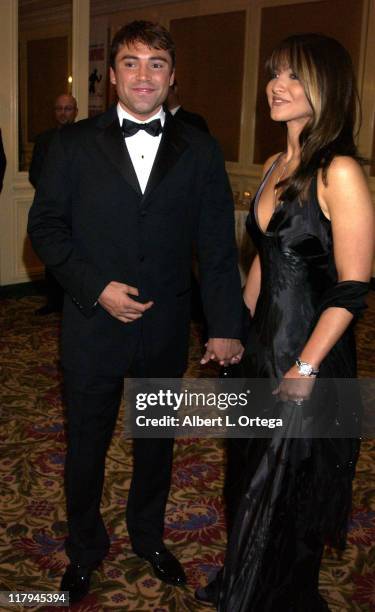 Oscar De La Hoya and wife Millie during Oscar De La Hoya's "Evening of Champions" at The Regent Beverly Wilshire Hotel in Beverly Hills, California,...