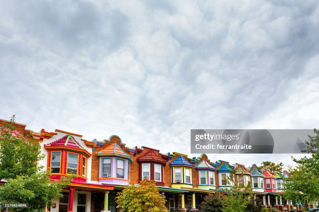 Bunte Häuser von Baltimore