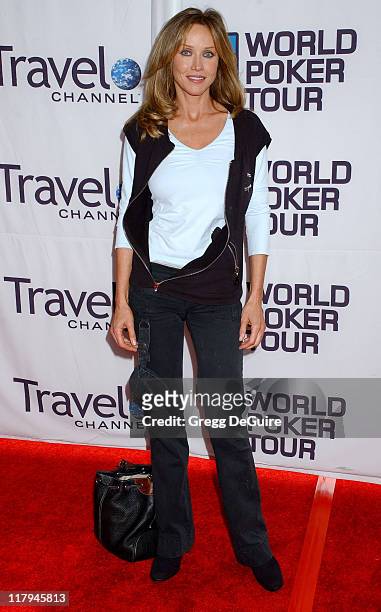 Tanya Roberts during 2005 World Poker Tour Invitational - Arrivals at Commerce Casino in City of Commerce, California, United States.