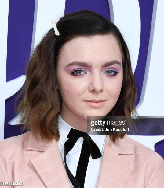 Elsie Fisher attends the premiere of MGM's "The Addams Family" at Westfield Century City AMC on October 06, 2019 in Los Angeles, California.
