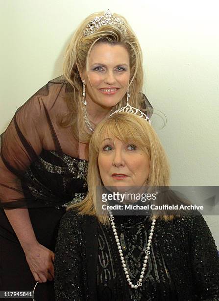 Nancy Davis and Teri Garr during 12th Annual Race to Erase MS Co-Chaired by Tommy Hilfiger and Nancy Davis - Backstage and Audience at The Westin...