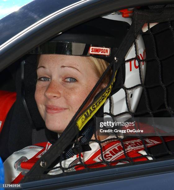 Melissa Joan Hart during 28th Annual Toyota Pro/Celebrity Race - Qualifying Day at Streets of Long Beach in Long Beach, California, United States.