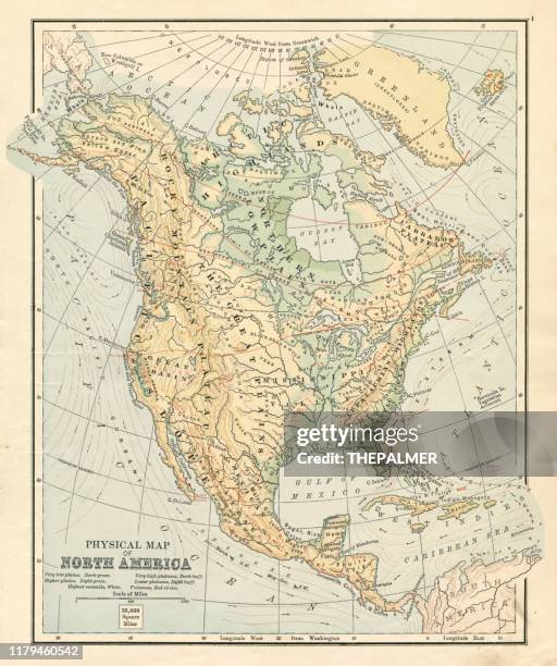 map north america 1881 - pacific ocean stock illustrations