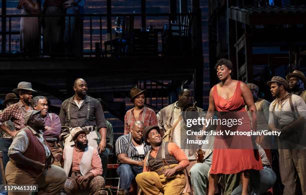 American soprano Angel Blue and baritone Eric Owens perform at the final dress rehearsal prior to the premiere of the new Metropolitan Opera, Dutch...