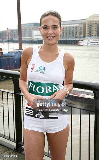 Sophie Anderton during Flora London Marathon 2006 - Celebrity Photocall - April 21, 2006 at Thistle Hotel in London, Great Britain.