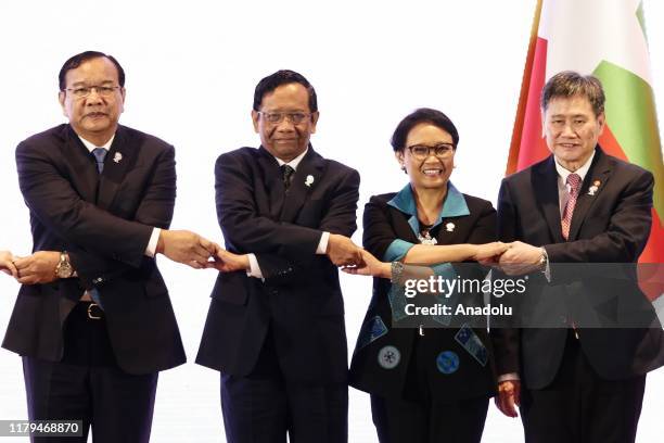 Secretary-General Lim Jock Hoi, Foreign Minister of Indonesia Retno Marsudi, Coordinating Minister for Political, Legal, and Security Affairs of...