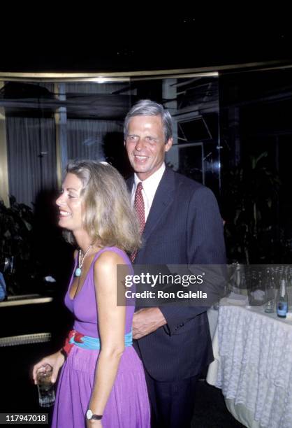 George Plimpton and wife during RFK Pro-Celebrity Tennis Tournament Reception at Rainbow Room at Rockefeller Center in New York City, NY, United...