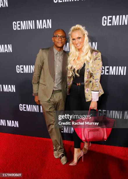 Tommy Davidson and Amanda Moore attend the Premiere of Gemini Man at the TCL Chinese Theater in Hollywood, CA on October 6, 2019.