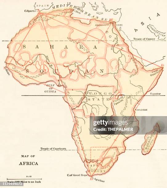 Map Of Africa 1875 High-Res Vector Graphic - Getty Images