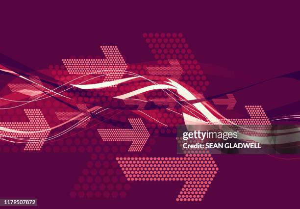 digital arrow symbols - on the move icon stock pictures, royalty-free photos & images