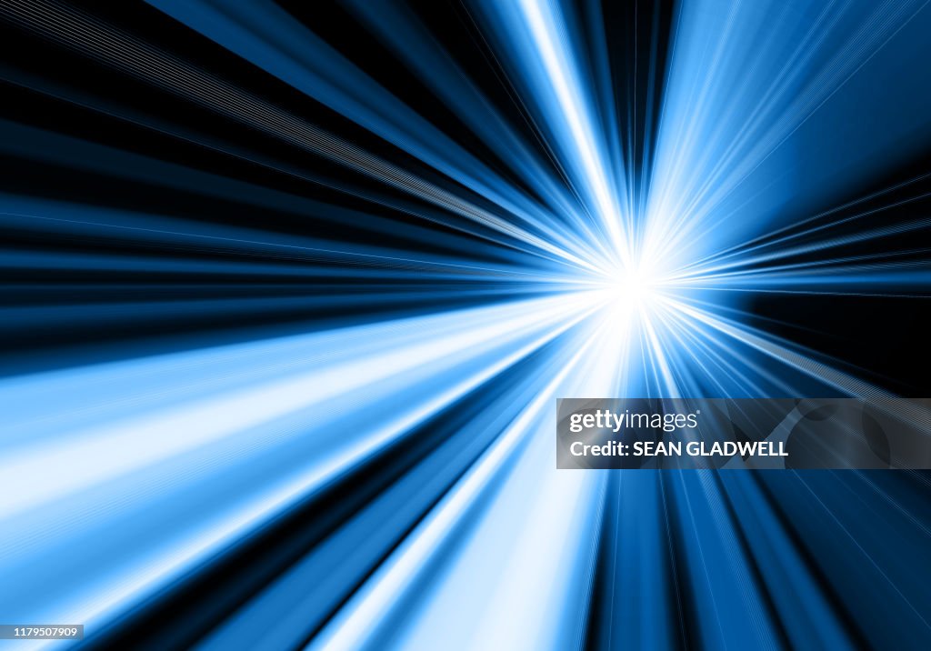 Blue starburst illustration