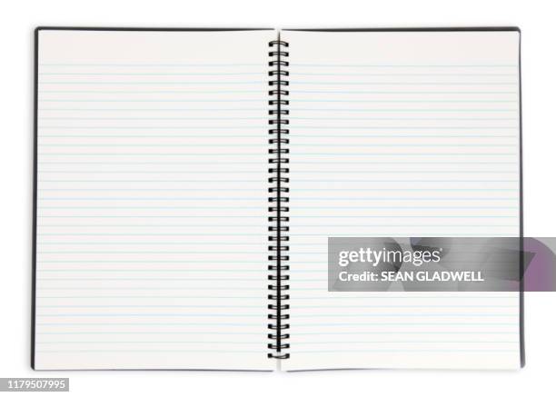 open note pad - notitieboek stockfoto's en -beelden