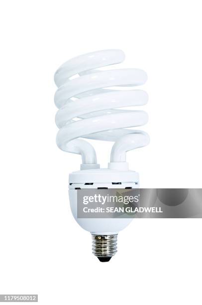 helix energy efficient light bulb - energy efficient lightbulb stock-fotos und bilder