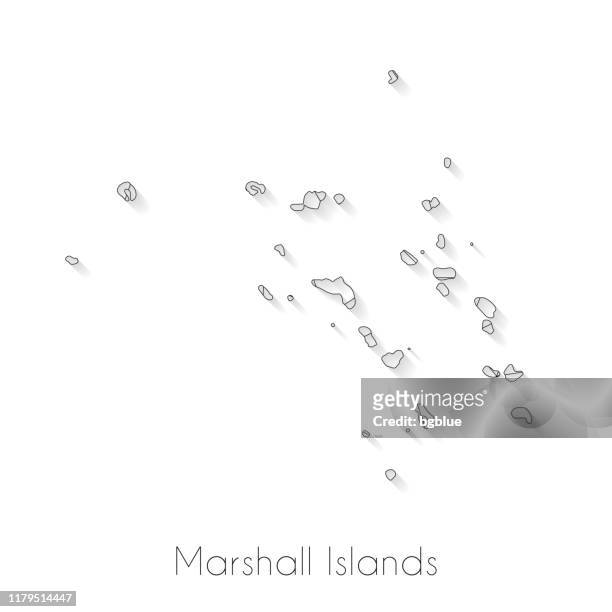 marshall islands map connection - network mesh on white background - majuro stock illustrations