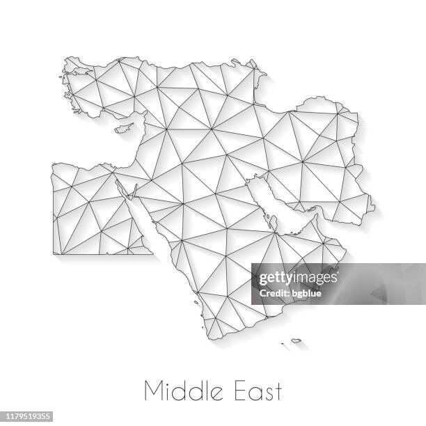 Middleeasy Vector Vector Map Middle East High Res Illustrations - Getty Images