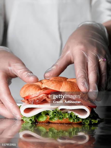 sandwich - gloves stock pictures, royalty-free photos & images