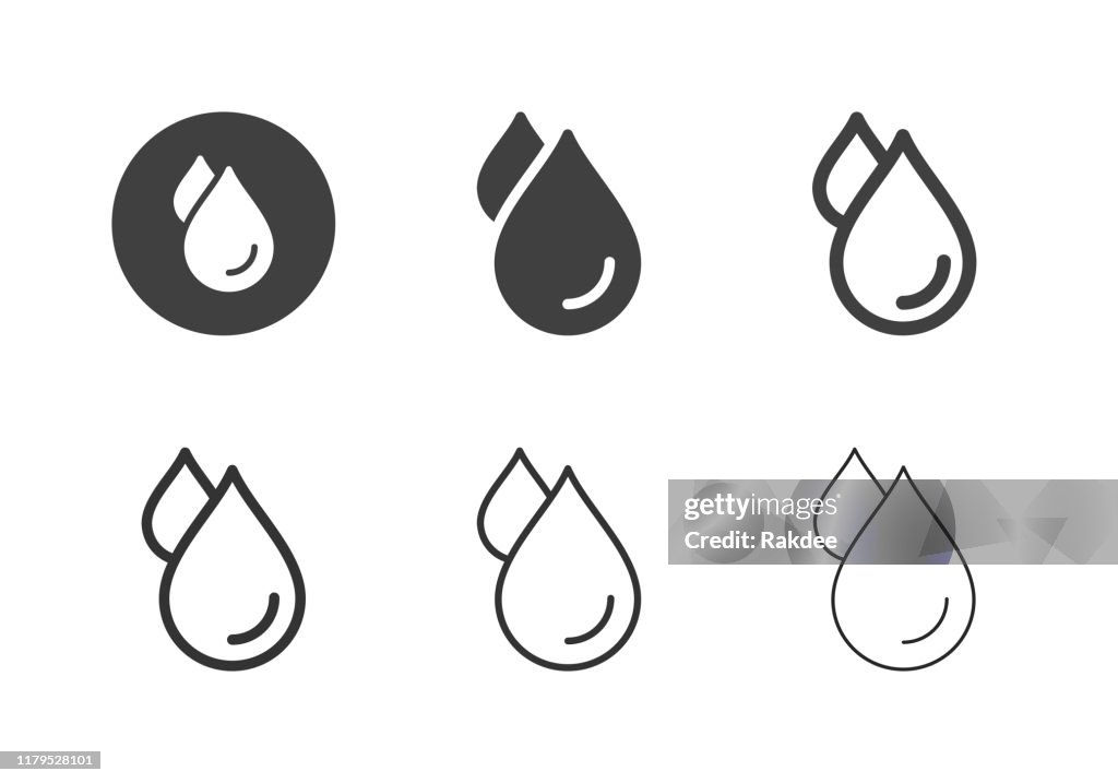 Water Drop Icons - Multi Series