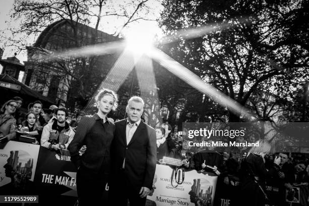 Ray Liotta and Karsen Liotta attend the "Marriage Story" UK Premiere during the 63rd BFI London Film Festival at the Odeon Luxe Leicester Square on...