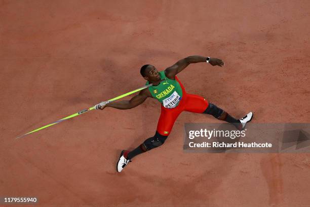 Anderson Peters of Grenada competes in the Men's Javelin final during day ten of 17th IAAF World Athletics Championships Doha 2019 at Khalifa...