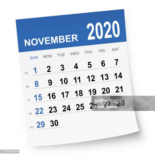 ilustrações, clipart, desenhos animados e ícones de novembro 2020 calendário - 2020
