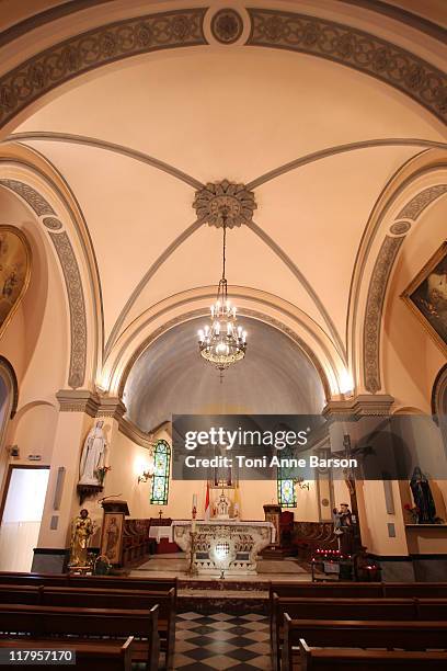 Inside view of Sainte Devote church prior to the upcoming Monaco royal wedding on June 10, 2011 in Monaco, Monaco.