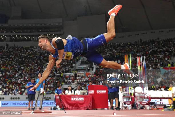 Magnus Kirt of Estonia competes in the Men's Javelin final during day ten of 17th IAAF World Athletics Championships Doha 2019 at Khalifa...