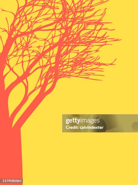 tree silhouette background design - dead forest stock illustrations