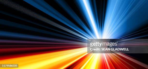 colourful starburst effect - beam foto e immagini stock