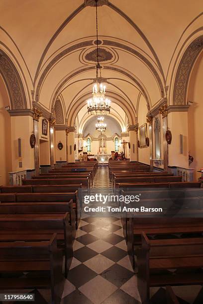 Inside view of Sainte Devote church prior to the upcoming Monaco royal wedding on June 10, 2011 in Monaco, Monaco.