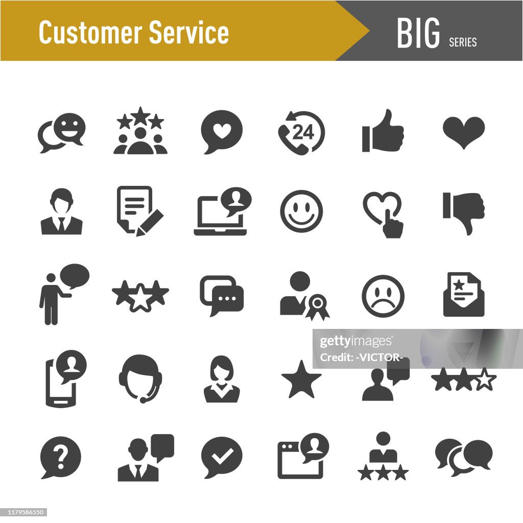 Icônes de service à la clientèle - Big Series