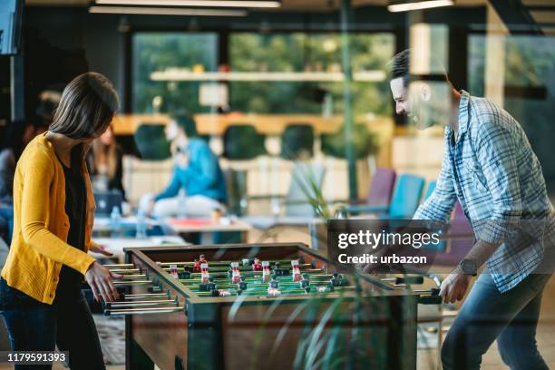 foosball break - table football stock pictures, royalty-free photos & images