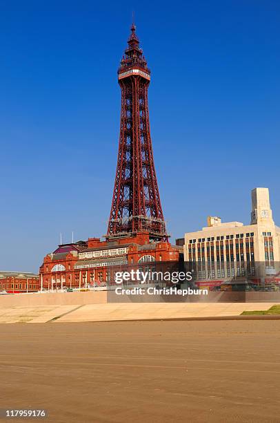 blackpool tower - blackpool tower stock-fotos und bilder