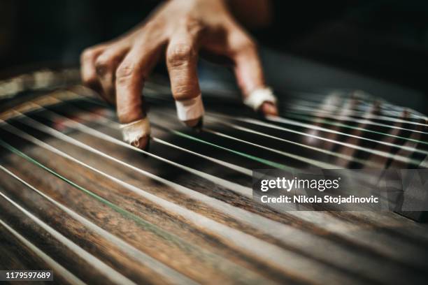 japanese harp, koto, instrument - zither stock pictures, royalty-free photos & images