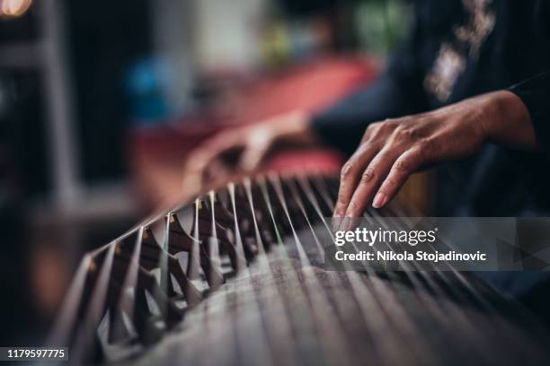 japanese harp, koto, instrument - zither stock pictures, royalty-free photos & images