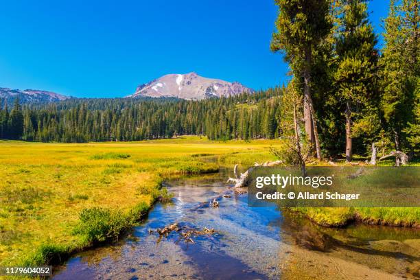 creek in lassen volcanic national park california - californië stock pictures, royalty-free photos & images