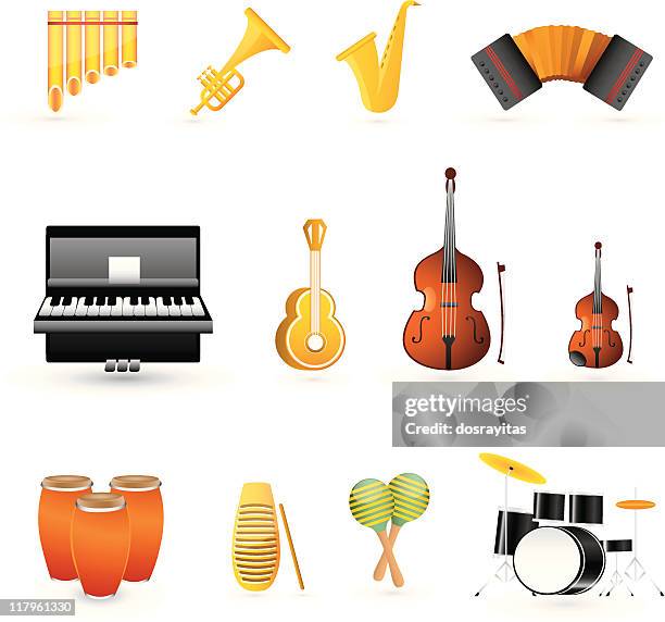 musical instruments - paulus castello violin stock illustrations