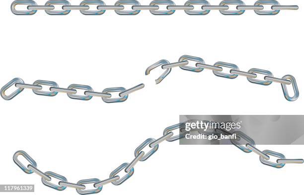 stockillustraties, clipart, cartoons en iconen met steel chain - iron metal